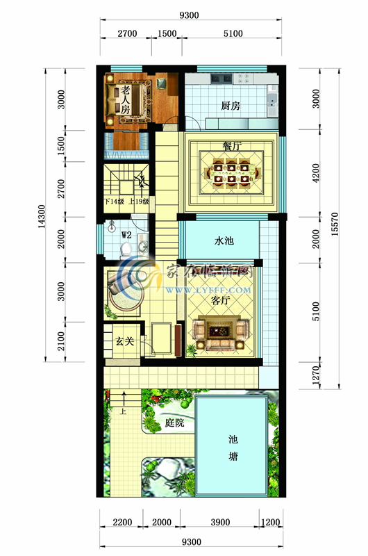 別墅戶型圖C-一層