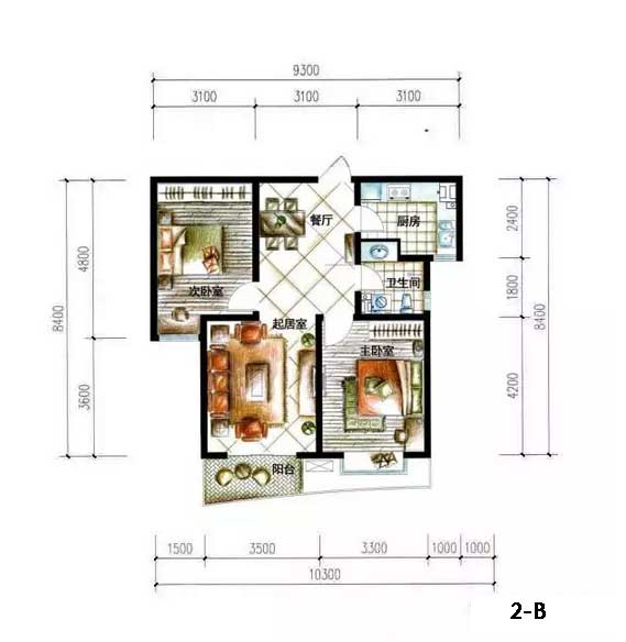 德居一品 2-B戶(hù)型