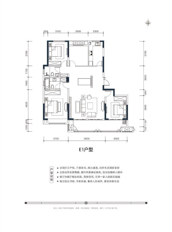 城資荷畔花語E1戶型