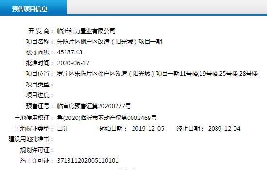 6月中旬臨沂共27項目獲預售證 共批準80棟樓