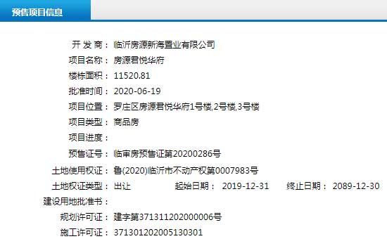 6月中旬臨沂共27項目獲預售證 共批準80棟樓