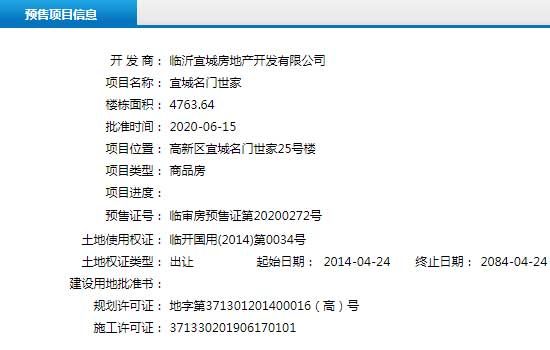 6月中旬臨沂共27項目獲預售證 共批準80棟樓