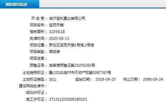 6月中旬臨沂共27項目獲預售證 共批準80棟樓