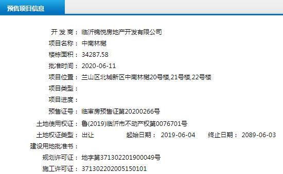 6月中旬臨沂共27項目獲預售證 共批準80棟樓