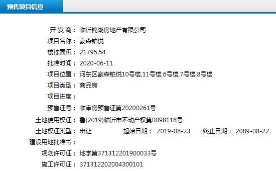 6月中旬臨沂共27項目獲預售證 共批準80棟樓