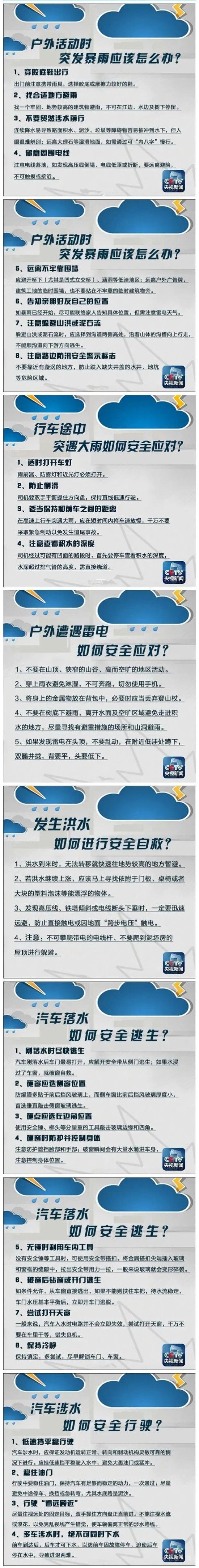 急！33℃高溫+雨雨雨！暴雨來襲請查收！