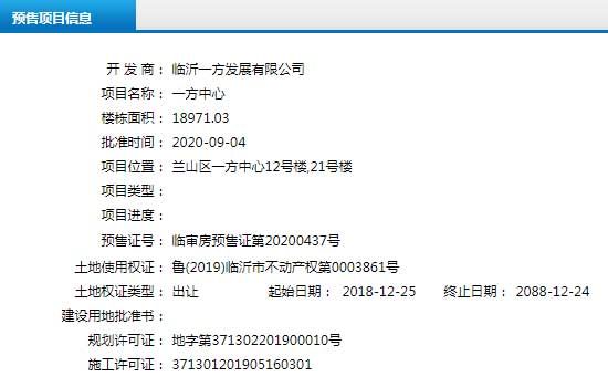 9月上旬臨沂共8項目獲預售證 共批準14棟樓