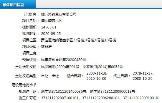 9月下旬臨沂共38項(xiàng)目獲預(yù)售證 共批準(zhǔn)123棟樓