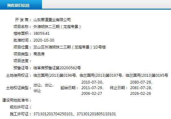 10月下旬臨沂共30項目獲預(yù)售證 共批準(zhǔn)85棟樓