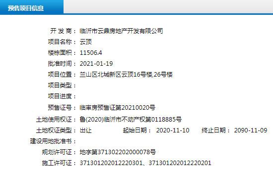 1月中旬臨沂共13項目獲預(yù)售證，共批準(zhǔn)23棟樓