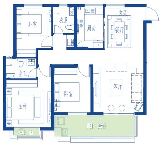 御山河142㎡三室全能戶型，限時優(yōu)惠98萬